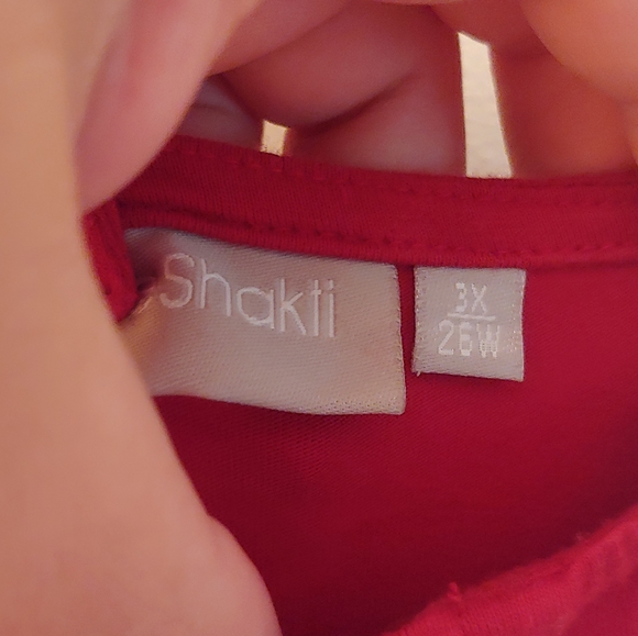 3X eShakti red maxi dress - Picture 2 of 8